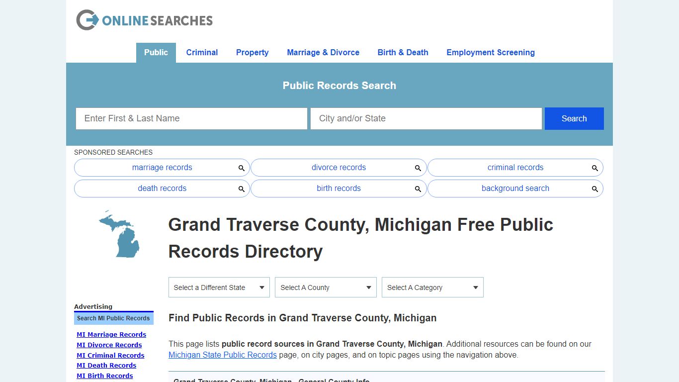 Grand Traverse County, Michigan Public Records Directory